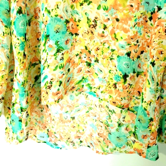 Philosophy Women's Pull-Over Sheer Floral Blouse Size S - Picture 6 of 13